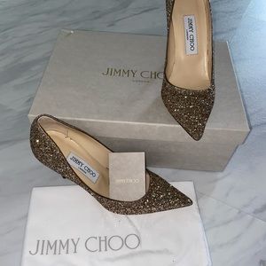 💫Like New 💫Jimmy choo glittered metallic heels